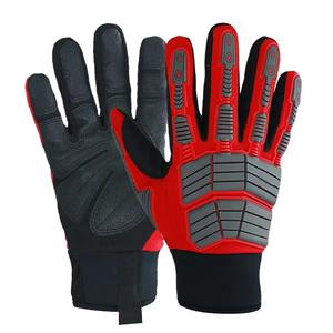 Gants de travail en cuir grainé de vachette, résistants aux chocs TPR, anti-coupure, protection hivernale, anti-choc, pour hommes - Product Image 1