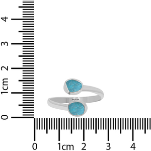 925 Sterling Silver Natural Shape Paraiba Apatite Ring Bezel Setting Classic Style Engagement Party & Anniversary Gift Pack of 6 - Product Image 5