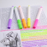 Ensemble de stylos surligneurs permanents en plastique multicolores pour enfants, pour une utilisation scolaire sur papier