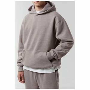 Ensemble de survêtements de sport à la mode pour hommes, sweat à capuche imprimé à motif uni et pantalon à capuche - Product Image 2