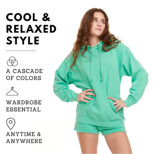 Sweat-shirt à capuche court pour femme, tendance, en molleton doux, à manches longues, imprimé graphique, léger, style streetwear décontracté, export en gros - Product Image 4