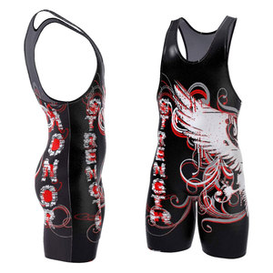 เสื้อกล้ามมวยปล้ำ2025สำหรับผู้ใหญ่เครื่องแบบผ้าโพลีเอสเตอร์ถักคู่และสแปนเด็กซ์ - Product Image 3