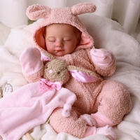 Poupées reborn Babeside de 20 pouces, fille plus âgée endormie, avec corps en tissu doux et détails peints à la main