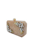 Nouveau Style Design à la mode femmes embrayages résine pochette sacs à main de mariée avec pierre travail sac à main pour femmes filles mariages