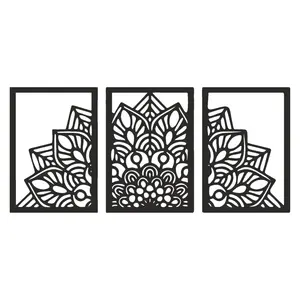 Mandala rond en métal de la meilleure qualité pour la décoration de salon disponible à la quantité en vrac - Product Image 2