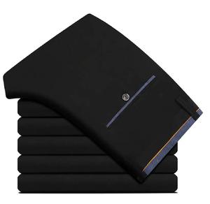 Pantalones de mezclilla elásticos de cintura media ajustados para hombre rectos con logotipo personalizado Pantalones vaqueros ajustados - Product Image 3