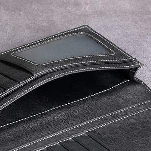 Cartera ligera de cuero genuino de longitud larga Diseño de logotipo personalizado de alta calidad para hombres Precio al por mayor hecho en fábrica - Product Image 5