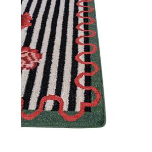 อัลฮัมบรา เกรย์&แบล็ค พรมขนสัตว์ทอลายเรียบ ลายดอกไม้ พรมปูพื้นทรงสี่เหลี่ยมผืนผ้าสำหรับบ้าน ห้องโถง หรือห้องนอน-ADWL-13236 - Product Image 4