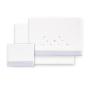 Juego de 3 Piezas de Ropa de Cama de Franela Tejida para Cuna Modelo ESTRELLA-LUNA - Product Image 1