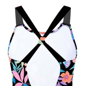 Maillot de bain une pièce sexy taille haute pour femmes maillot de bain une pièce col rond maillot de bain uni élégant plage looks maillots de bain pour fille - Product Image 4