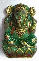 Statue de Ganesha en Aventurine Verte Naturelle Sculptée à la Main, Idole de Dieu Hindou en Pierre Précieuse, Sculpture pour la Décoration de la Maison ou du Temple, Cadeau