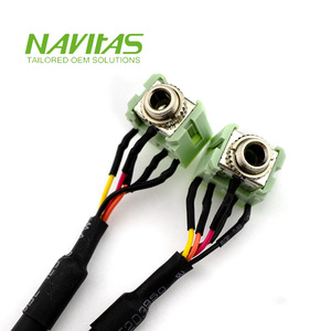 Conjunto de cable de conector de audio estéreo hembra de 3,5mm personalizado - Product Image 3