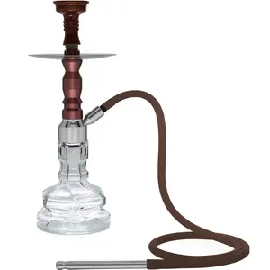 Fancy Single hose hookah wholesalers smoking hookah shisha 3 colors complete glass shisha hookah for bars and parties supplies