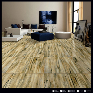 Azulejos de Cerámica para Piso Serie Madera 600x600mm WA 8% Acabado Brillante Textura Imitación Piedra Antibacteriano Aislamiento Térmico para Hoteles - Product Image 3