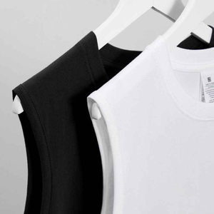 Camiseta sin mangas de algodón 100% holgada para hombre, la mejor calidad, fabricante personalizado, en blanco, para fitness, deportes, músculo, cuello redondo, manga de chaleco de verano - Product Image 6
