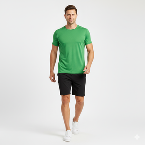 Camiseta de Cuello Redondo para Hombre, Material de Algodón Premium, Cómoda, Transpirable, Estilo Casual, Color Sólido, Duradera, para Uso Diario - Product Image 3