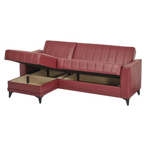 Sofá seccional tapizado de lujo con cojines de tela suave Base de madera fuerte y estilo elegante para sala de estar Apartamento Villa - Product Image 1