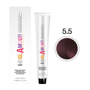 GLAMOUR PROFESSIONAL Crema de Coloración Capilar de Primera Calidad Sin Amoníaco 100 ml Para Todo Tipo de Cabello Tono Caoba Permanente con Aceite de Argán - Product Image 3