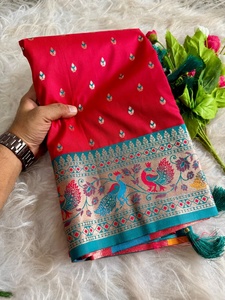 Exclusive Paithani With Zari Work <b>Saree</b> Woman Fashion Manufacturer From Surat At Lowest Rate - Product Image 5
