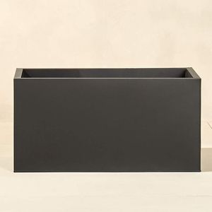 Petite jardinière industrielle en acier galvanisé à décor de jardin en métal pour fleurs et décoration extérieure - Product Image 1