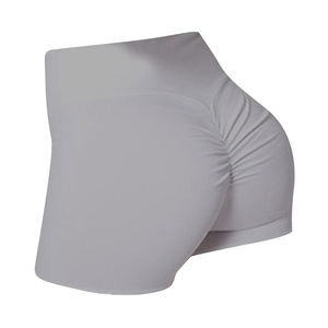 กางเกงบูตตี้สำหรับผู้หญิงกางเกงขาสั้นเอวสูงไร้ตะเข็บสีเทาสำหรับออกกำลังกายวิ่งโยคะ - Product Image 5