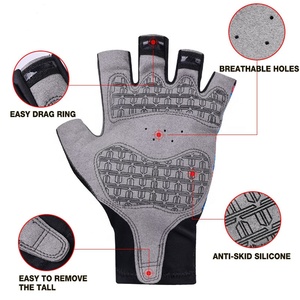 ถุงมือปั่นจักรยานแบบขายส่ง สกรีนโลโก้ได้ ป้องกันการลื่น ซิลิโคนรองนิ้ว ใช้งานหน้าจอสัมผัสได้ ระบายอากาศดี ผ้าเนื้อยืดหยุ่น สำหรับกีฬาปั่นจักรยาน - Product Image 2