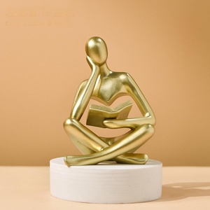 Escultura de Metal Chapada en Oro, Arte Contemporáneo Hecho a Mano para Decoración del Hogar, Oficina o Jardín - Product Image 5
