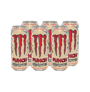 Boisson Énergisante Authentique Monsters Pacific Punch, 24x500ml, 160mg de Caféine, Saveur Punch aux Fruits Tropicaux, Vente en Gros - Product Image 1