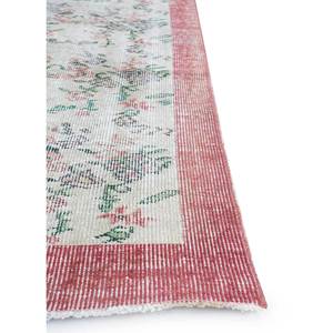 Alfombra Vintage de Lana 9x12, Roja y Naranja, Anudada a Mano con Diseños Florales y Abstractos para la Entrada del Hogar o la Habitación de Adolescentes - Pae-3308 - Product Image 4