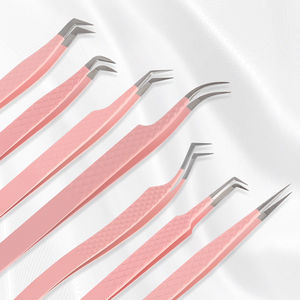 HASIBI NAQIBI SURGICAL CORPORATION HNSC-ET-0019 Pince à épiler en acier 10MM 45/90 degrés en forme de L avec pointe en fibre antistatique Parfaite pour les cils - Product Image 2