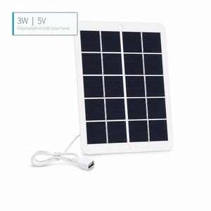 Panel Solar Policristalino Semiflexible de 5V 3W con Salida USB para Carga Portátil en Exteriores - Product Image 1