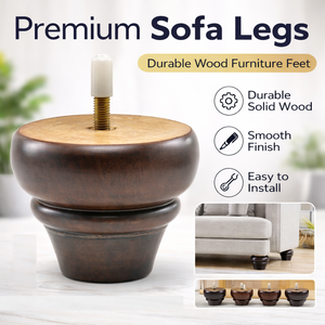 Vintage Turned Wooden Furniture Leg Two Tone Finish Solid Wood <b>Sofa</b> Table <b>Bed</b> Leg OEM Custom Manufacturer Factory - Product Image 1