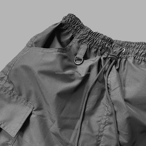 Pantalones Cortos Cargo Clásicos para Hombre, Estilo Casual, Juveniles, Ajustados, Estilo Urbano, Hasta la Rodilla, Cintura Elástica, 100% Algodón Tejido, Deportivos - Product Image 5