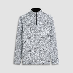 Jersey de primavera y otoño para hombre con logotipo personalizado, Jersey informal con cremallera 1/4 para hombre - Product Image 3