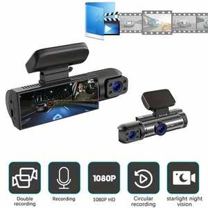 TVS-A868 Dual Lens 1080P Car DVR Dash Cam com 3 câmeras, visão noturna e gravação em loop - Product Image 4