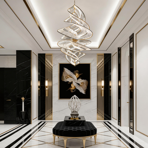 Grande Lampadario Moderno di Design, Illuminazione Sospesa per Ingresso, Scale, Corridoio, Hall d'Hotel - Product Image 2