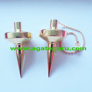 Péndulo cónico largo bronce Metal puro Péndulo dorado - Product Image 1