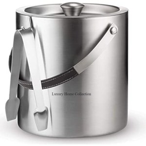 Stainless Steel Metal Handmade Ice Bucket and Wine Chiller Tabletop Designer Fancy Look Beverages Tubs Round Shape for Bar & <b>Pub</b> - Product Image 6