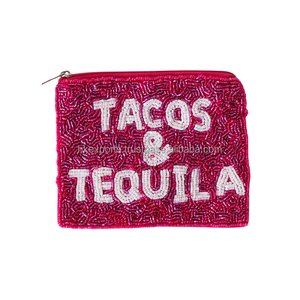 Porte-monnaie géométrique perlé fait à la main motif perlé pochette portefeuille Style ethnique pochette zippée Boho petit sac à main pour femmes cadeaux - Product Image 6