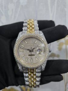 Montre Homme Luxe Analogique en Acier Inoxydable Entièrement Sertie de Diamants Moissanite Mouvement Automatique Japonais Cadeau d'Anniversaire Parfait pour Lui - Product Image 3