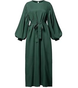 Nuevas llegadas señoras oración Abaya Color sólido moda diseño personalizado turco árabe Qatar Abayas Hijab para mujeres - Product Image 4