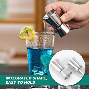 ถ้วยตวงเครื่องดื่มแอลกอฮอล์ค็อกเทลไวน์อุปกรณ์บาร์แบบหมุดคู่ทำจากสแตนเลสสีเงิน - Product Image 6