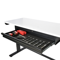 Bureau debout convertible CSPS de qualité supérieure, hauteur réglable, matériaux métalliques et en bois, design moderne pour l'école et le gaming, 80-124 cm, garantie 2 ans