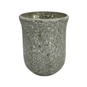 Juego votivo de vidrio transparente de diseño clásico de 2 tarros de vela de tamaño mediano para decoración de mesa hechos a mano a granel - Product Image 4