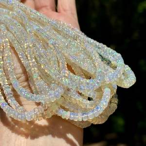 Cuentas de Ópalo Natural Etíope de Calidad Media, Cuentas Ronald de Calidad Fuego, 4mm-8mm, Color Multifuego, Gemas Mehrajudin AA-24, Cuentas de Terceros - Product Image 4