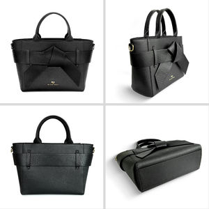 设计师冬季新款黑色细粒pu皮革女包标志定制高品质奢华女士斜挎包 - Product Image 4