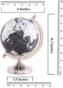 Globe terrestre en métal plaqué or de style antique très demandé, vaisselle pour la décoration de la maison et du bureau par Regal Metal World - Product Image 2