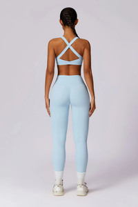 Nuevo conjunto de 2 piezas personalizado al por mayor, conjunto de Yoga acanalado para mujer, ropa deportiva para gimnasio, ropa de entrenamiento para mujer, ropa deportiva, conjunto deportivo activo - Product Image 2