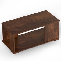 Table basse/console de salon en bois d'ingénierie, modèle Noël, avec rangement intégré (érable brun) - Meilleures ventes