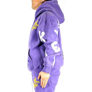 Sweat-shirt à capuche surdimensionné pour homme, 400g, motif lettres au crochet, personnalisé pour l'automne, doublure 100% coton, épais - Product Image 5